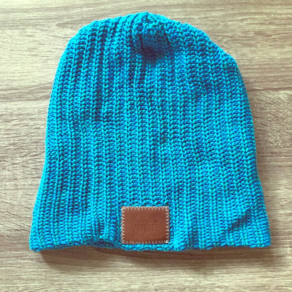 Blue and Green Love Your Melon Slouch Beanie